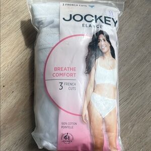 Jockey Elance Cotton Pointelle Briefs in White